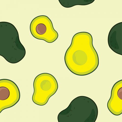 Avocado [Pattern]. Brent Pruitt, illustration, 2019