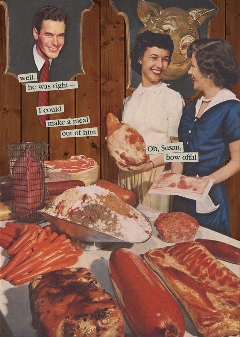 How Offal. Brent Pruitt, collage, 2019