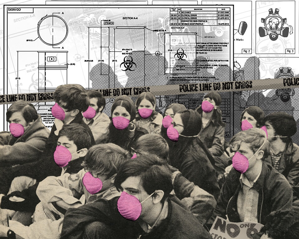 Quarantine [Contagion]. Brent Pruitt, assemblage/collage, 2016