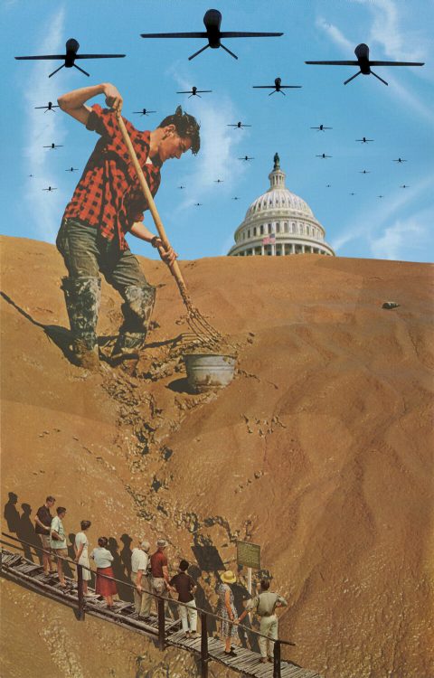 Your Democracy at Work. Brent Pruitt, assemblage/collage, 2015